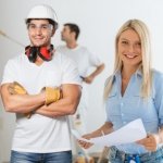 Team von Handwerkern auf einer Baustelle im Dillenburg