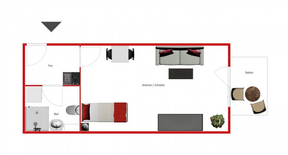 Grundriss Erdgeschosswohnung Birlenbach