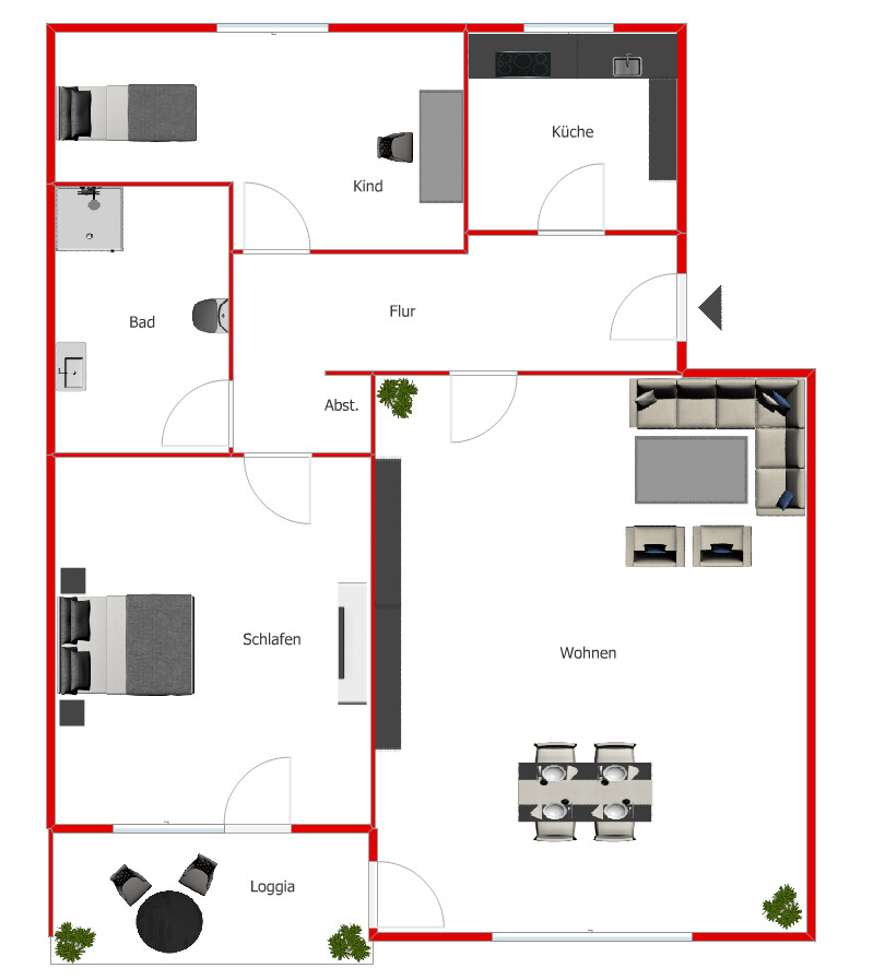 Grundriss Etagenwohnung Erlensee