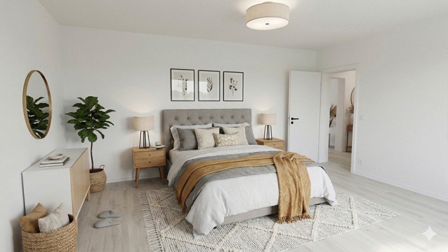 Schlafzimmer KI-Generiert Erdgeschosswohnung Siegen